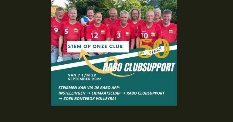 Steun onze volleybalvereniging Bontebok via Rabo Club Support!